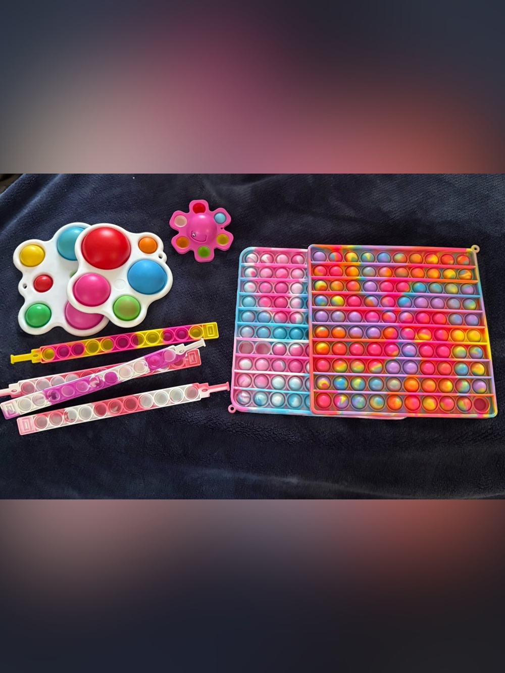 Rainbow & Pastel Sensory Pop Fidget Toy Set for Kids